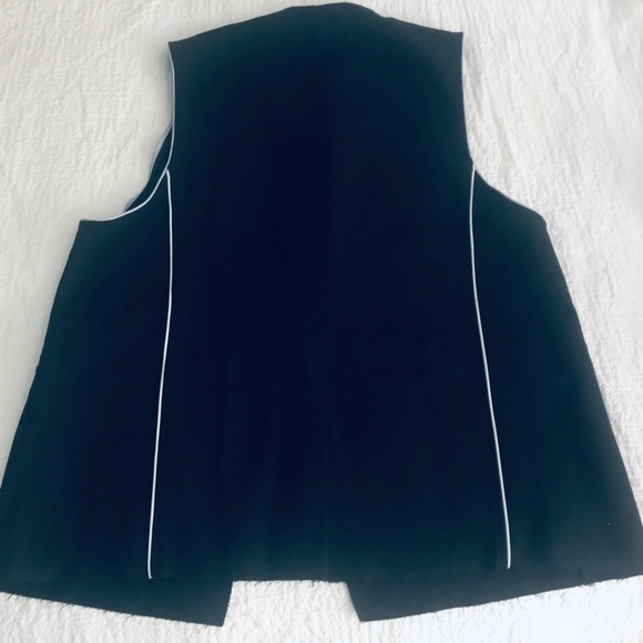 HELMUT LANG Origami Vest Wool Jersey Black Raw Edge Drape Size Large - Picture 9 of 13